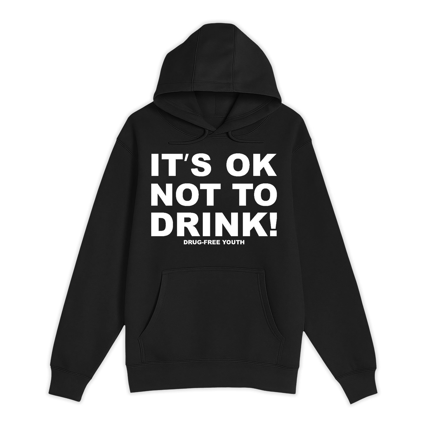 Unisex Small Black Pullover Hooded Sweatshirt