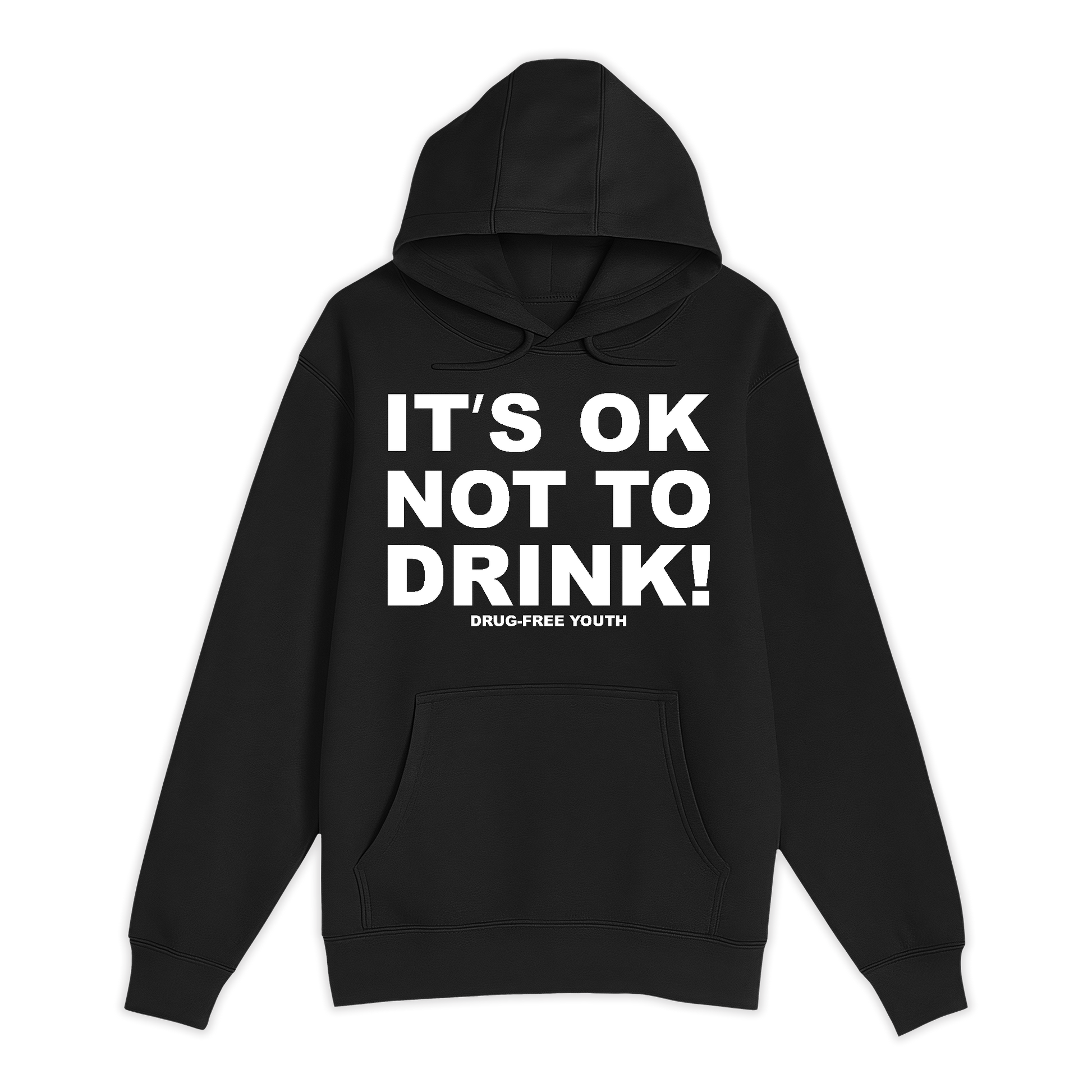 Unisex Small Black Pullover Hooded Sweatshirt