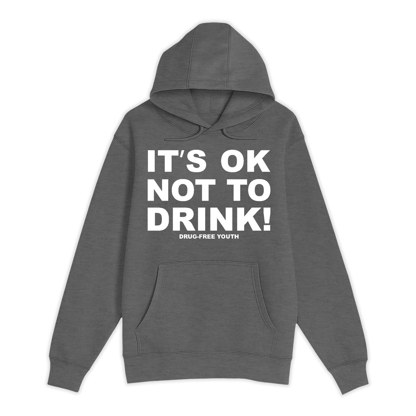 Unisex Small Charcoal Heather Pullover Hooded Sweatshirt