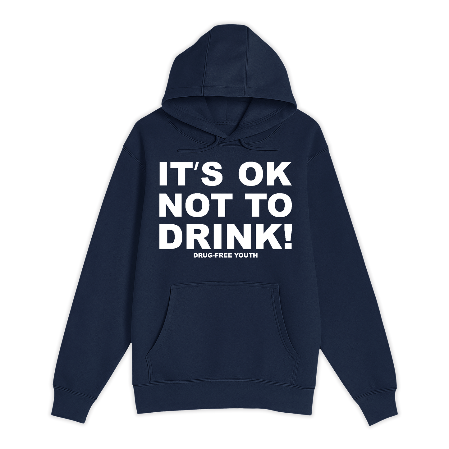 Unisex Small Navy Pullover Hooded Sweatshirt