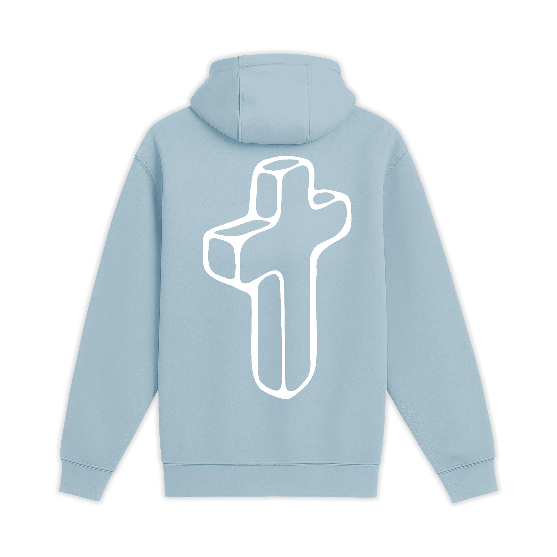 Unisex Medium Blue Mist Pullover Hooded Sweatshirt