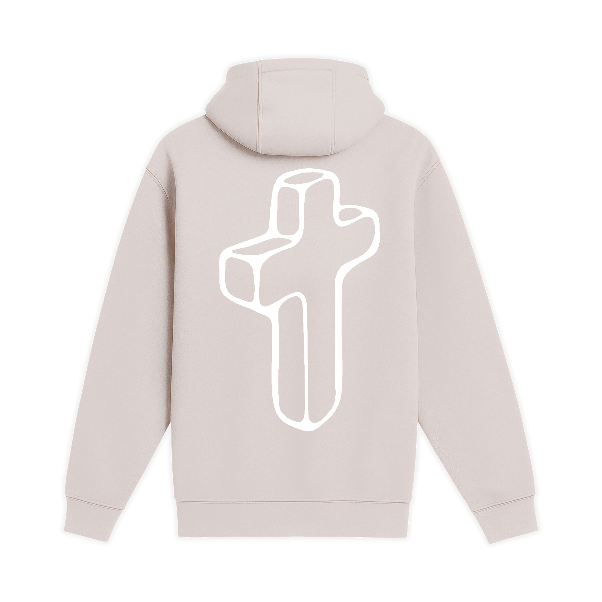 Unisex Medium Light Pink Pullover Hooded Sweatshirt