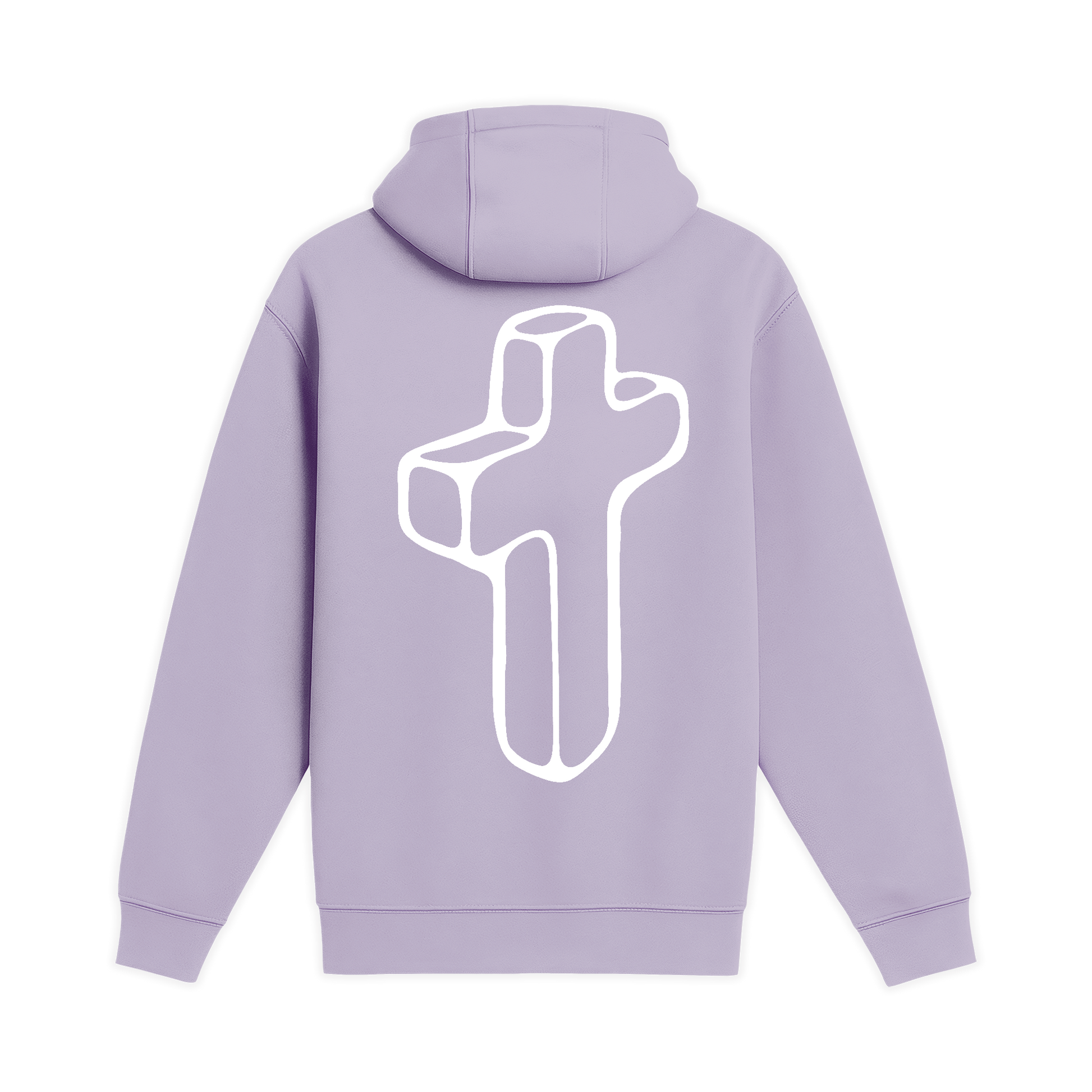 Unisex Medium Lilac Pullover Hooded Sweatshirt
