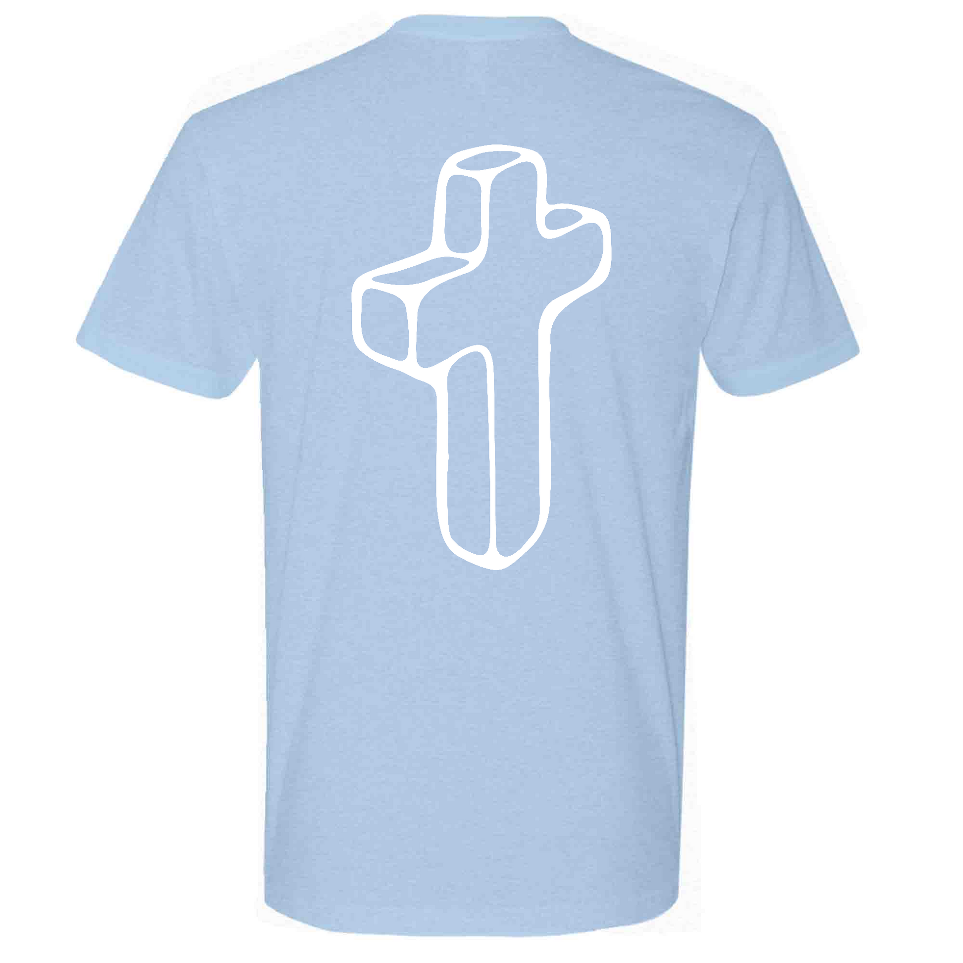 Mens Medium Heather Columbia Blue Style_T-Shirt