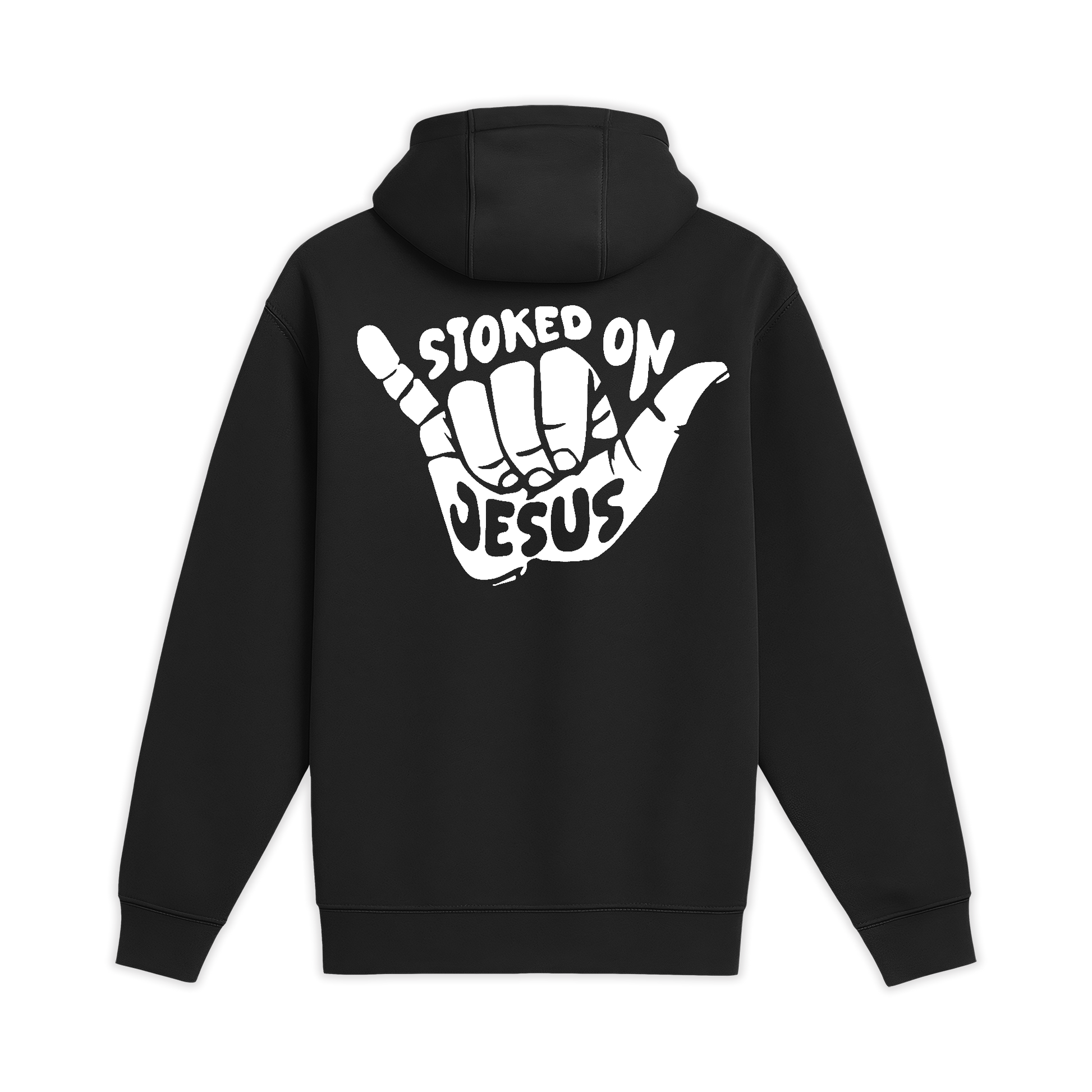 Unisex Medium Black Pullover Hooded Sweatshirt