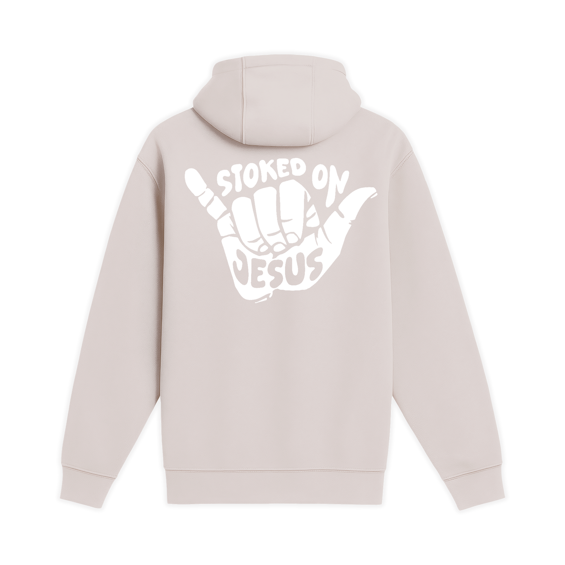 Unisex Medium Light Pink Pullover Hooded Sweatshirt