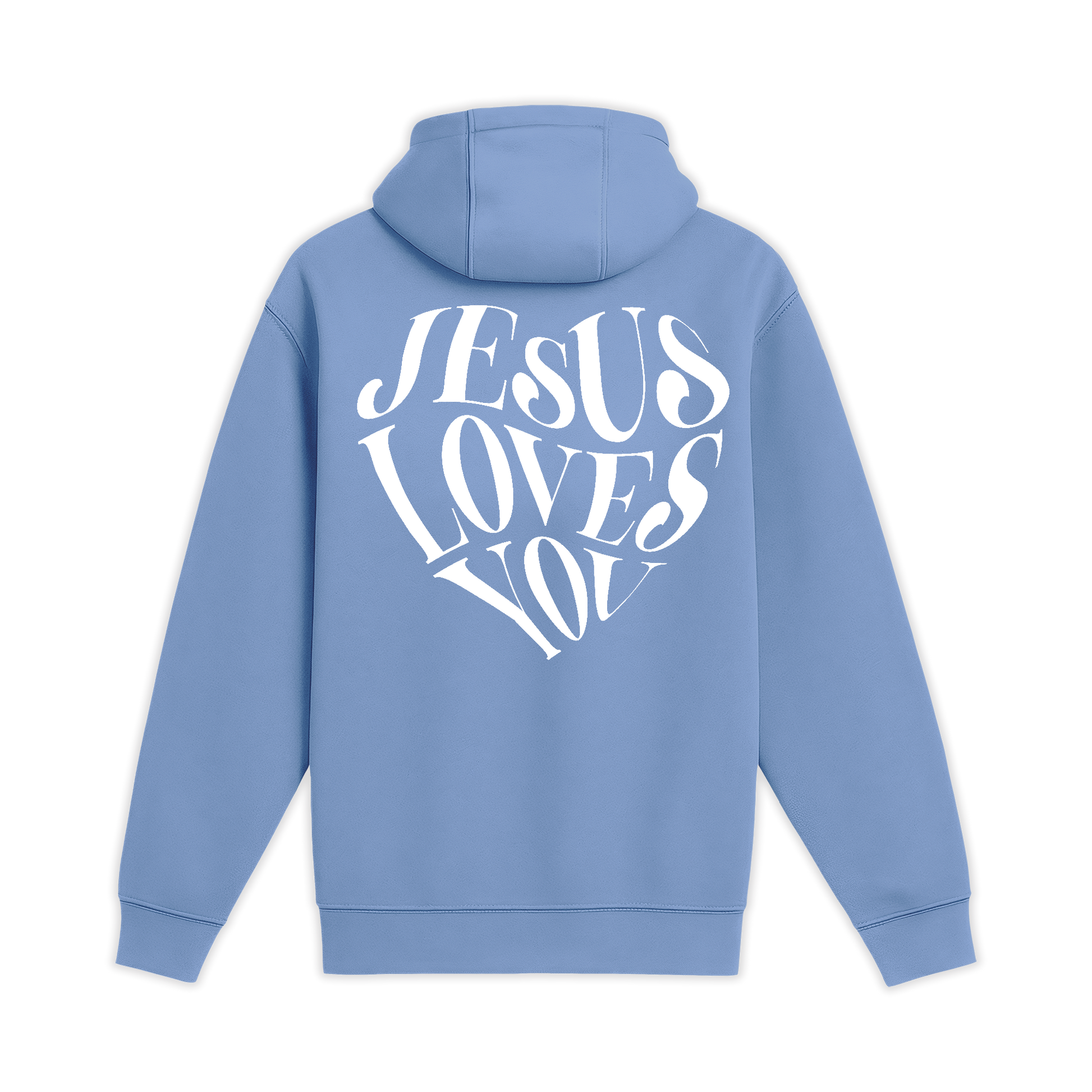 Unisex Medium Colony Blue Pullover Hooded Sweatshirt