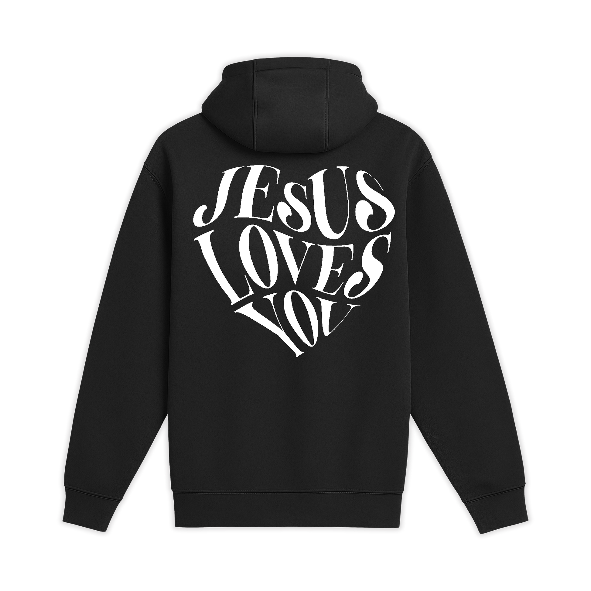 Unisex Medium Black Pullover Hooded Sweatshirt