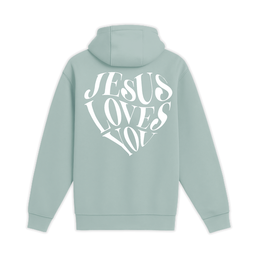 Unisex Medium Green Pullover Hooded Sweatshirt