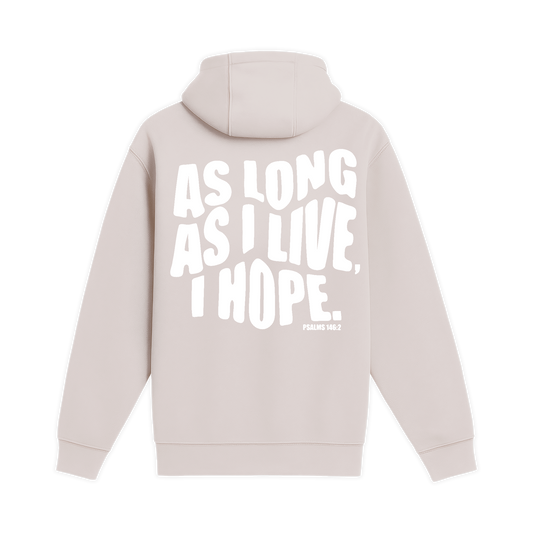Unisex Medium Light Pink Pullover Hooded Sweatshirt