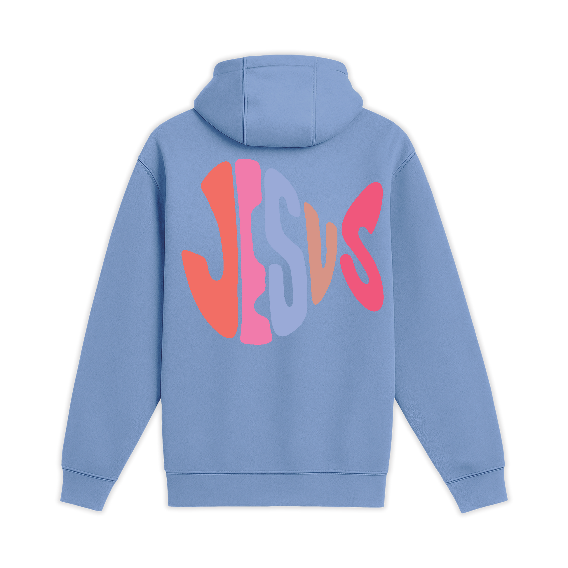 Unisex Medium Colony Blue Pullover Hooded Sweatshirt