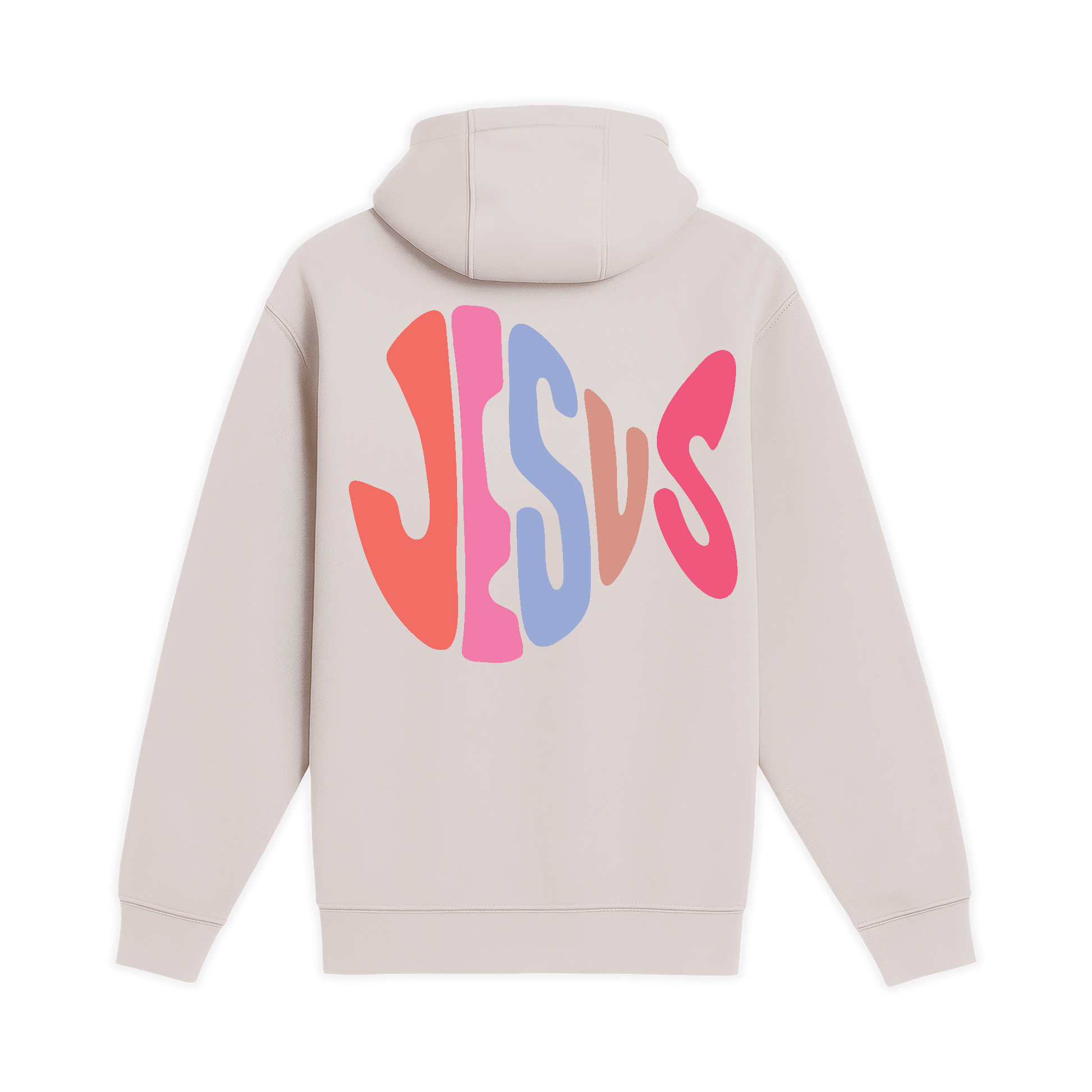 Unisex Medium Light Pink Pullover Hooded Sweatshirt