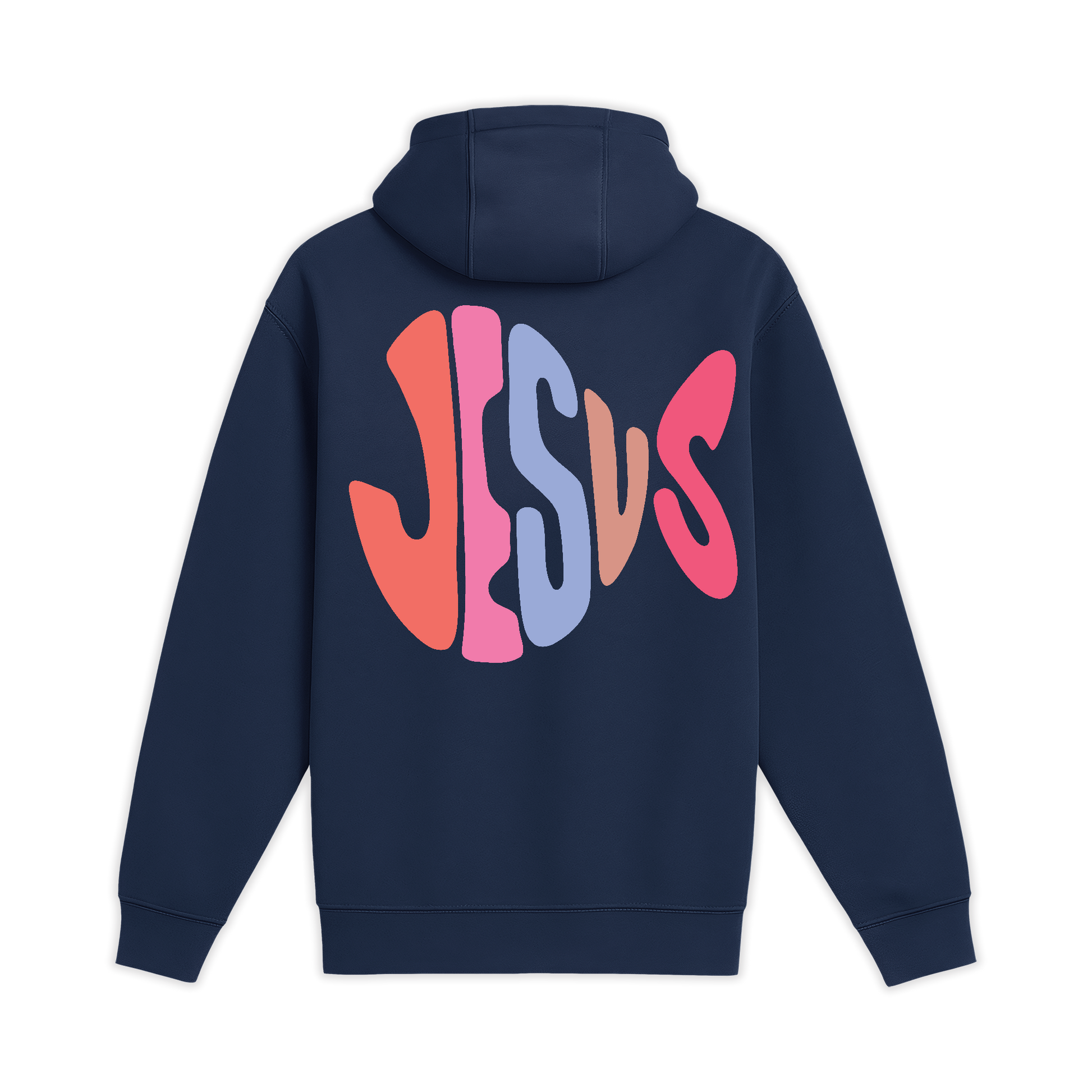 Unisex Medium Navy Pullover Hooded Sweatshirt