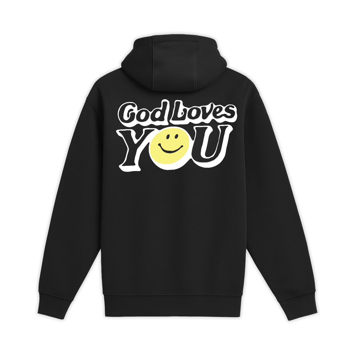 Unisex Medium Black Pullover Hooded Sweatshirt
