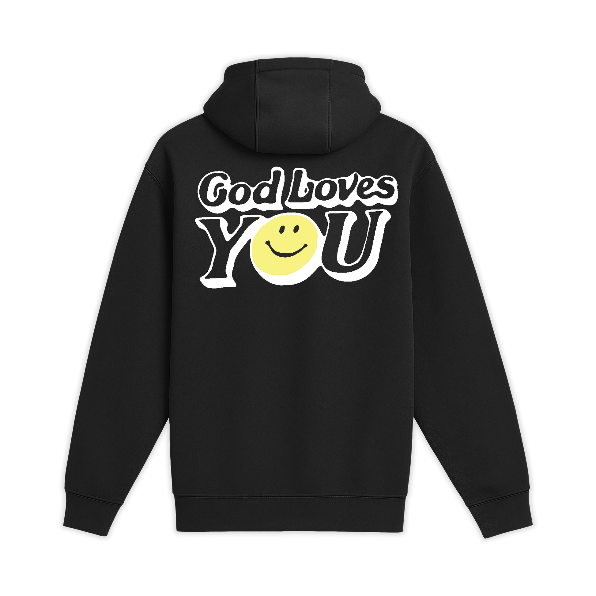 Unisex Medium Black Pullover Hooded Sweatshirt