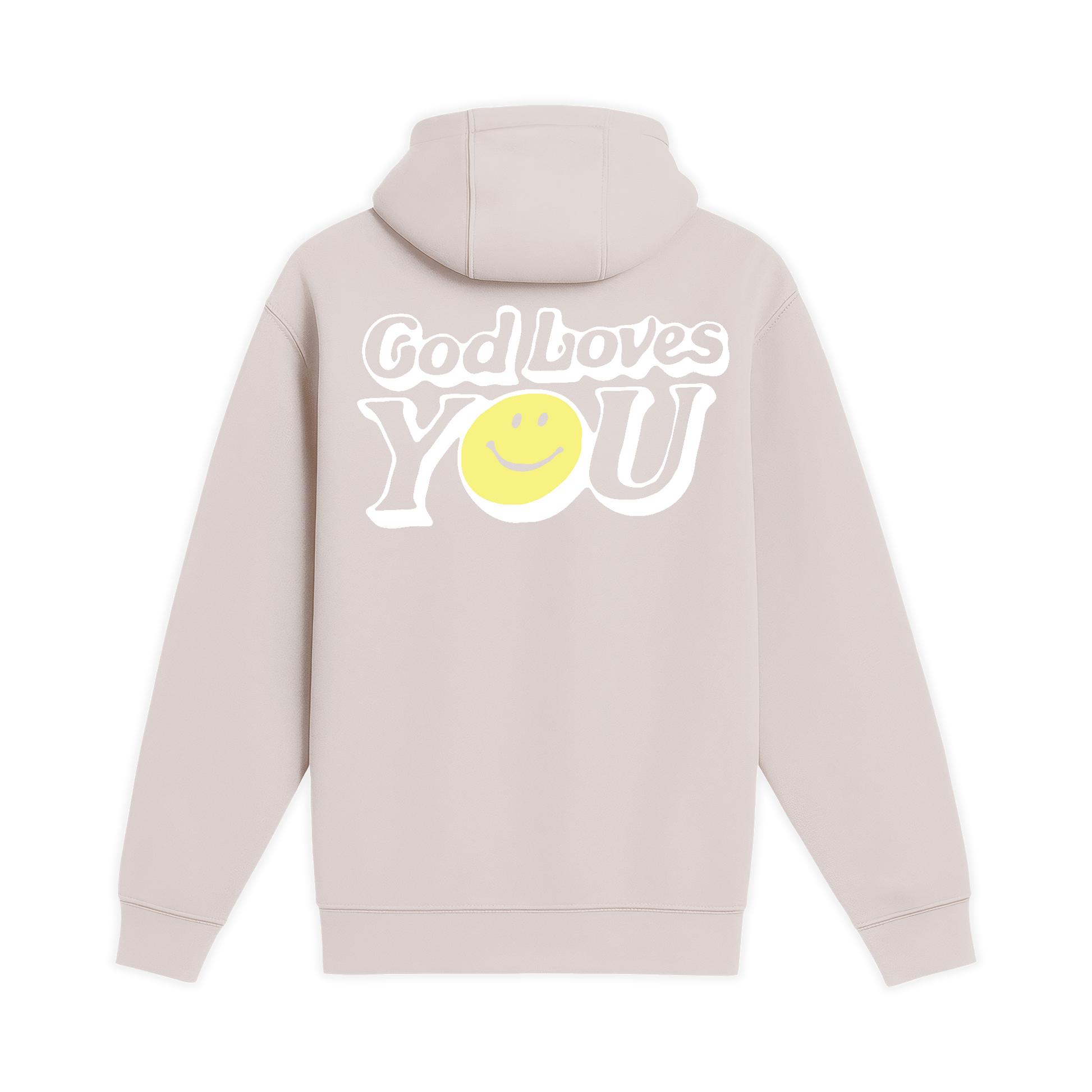 Unisex Medium Light Pink Pullover Hooded Sweatshirt