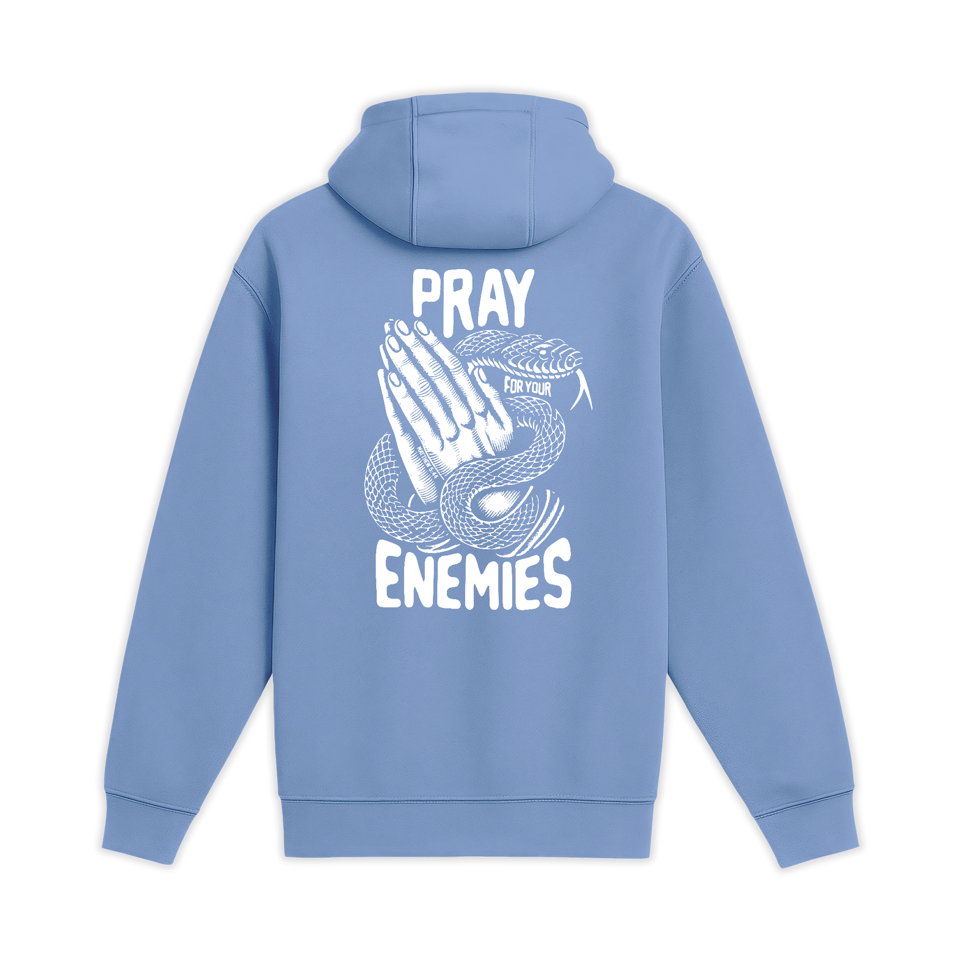 Unisex Medium Colony Blue Pullover Hooded Sweatshirt