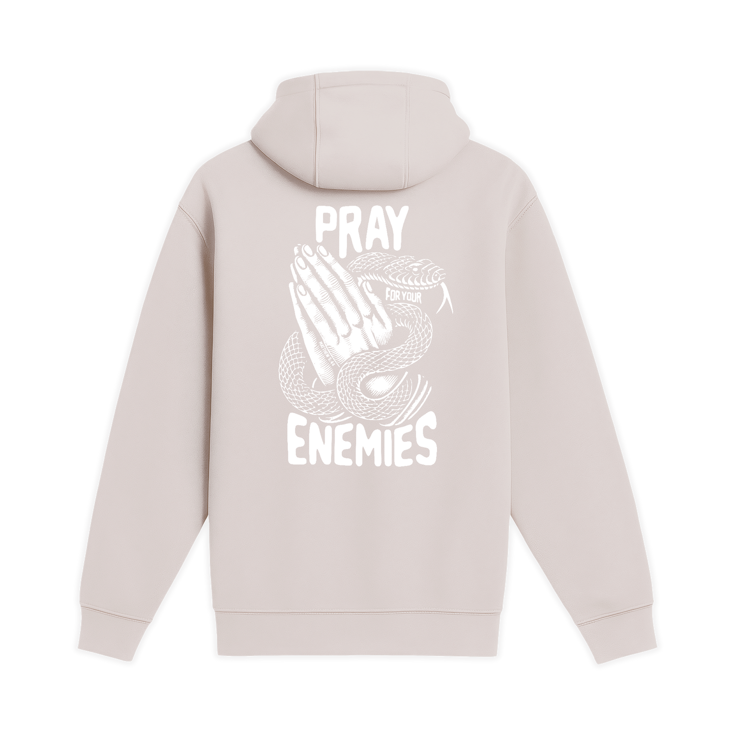 Unisex Medium Light Pink Pullover Hooded Sweatshirt