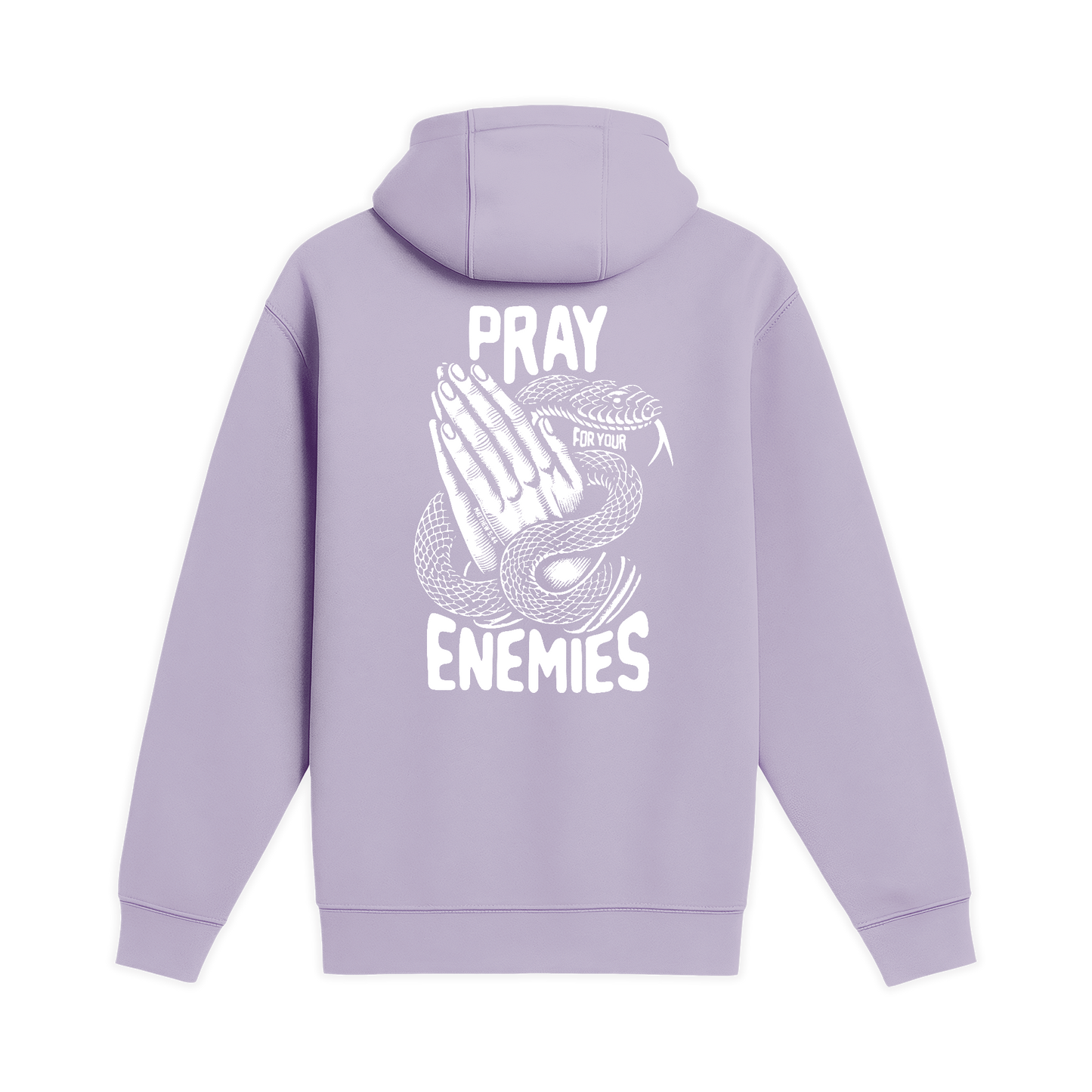 Unisex Medium Lilac Pullover Hooded Sweatshirt