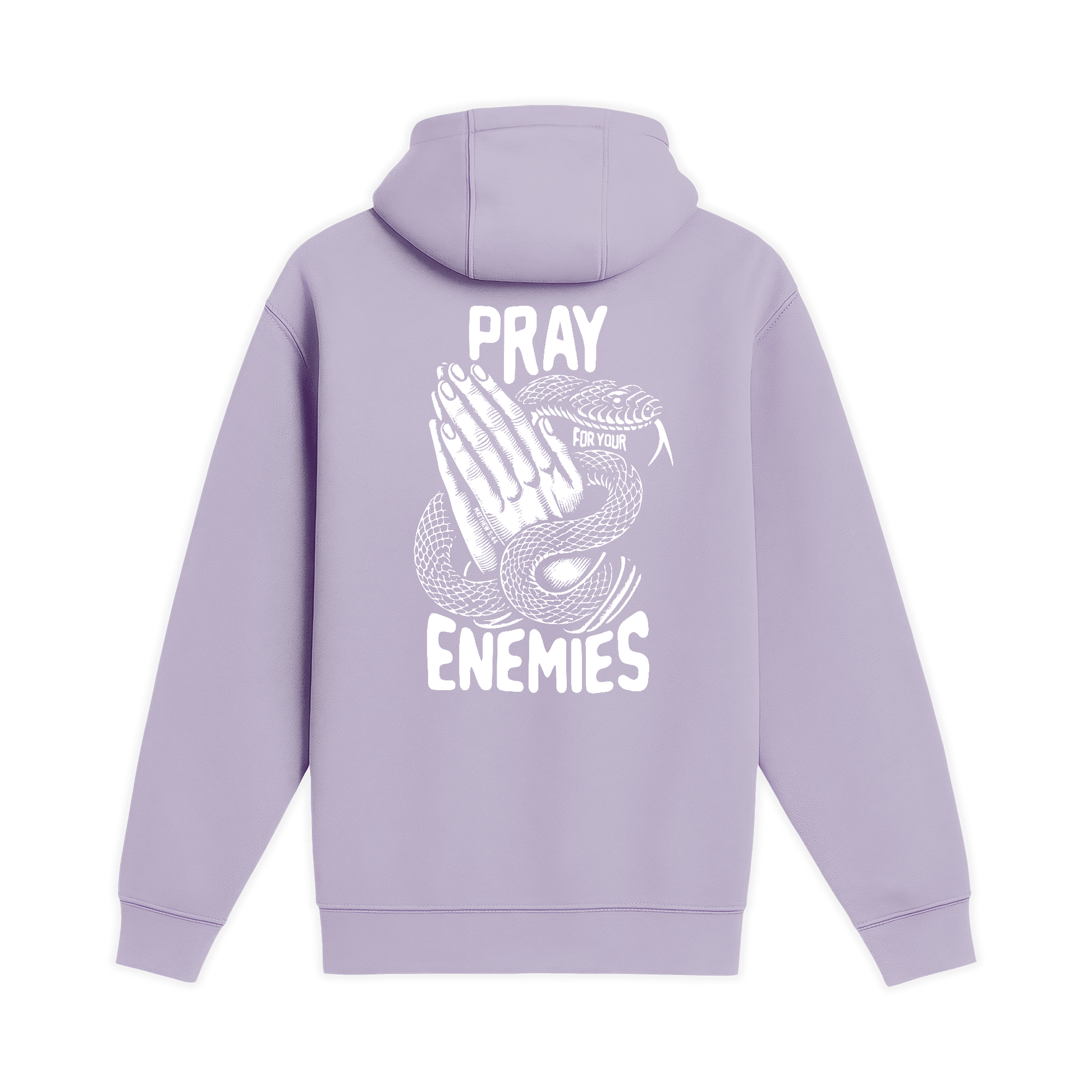 Unisex Medium Lilac Pullover Hooded Sweatshirt