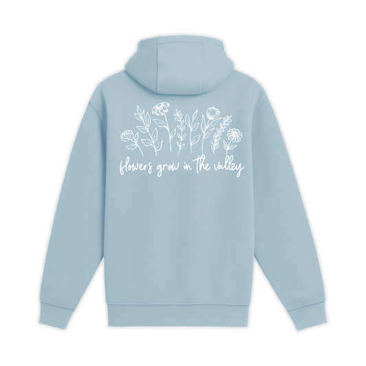 Unisex Medium Blue Mist Pullover Hooded Sweatshirt