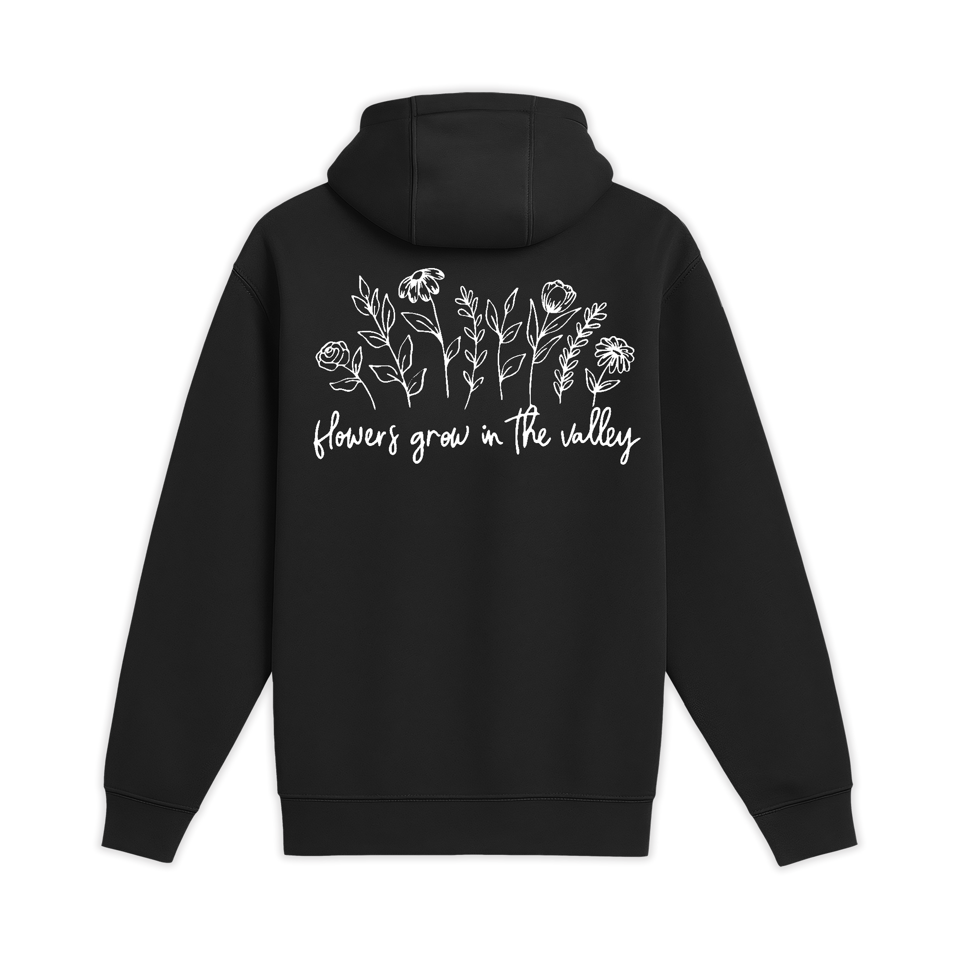 Unisex Medium Black Pullover Hooded Sweatshirt