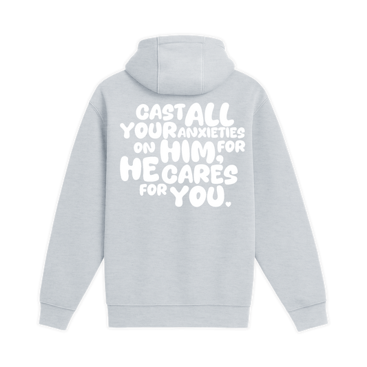 Unisex Medium Heather Gray Pullover Hooded Sweatshirt