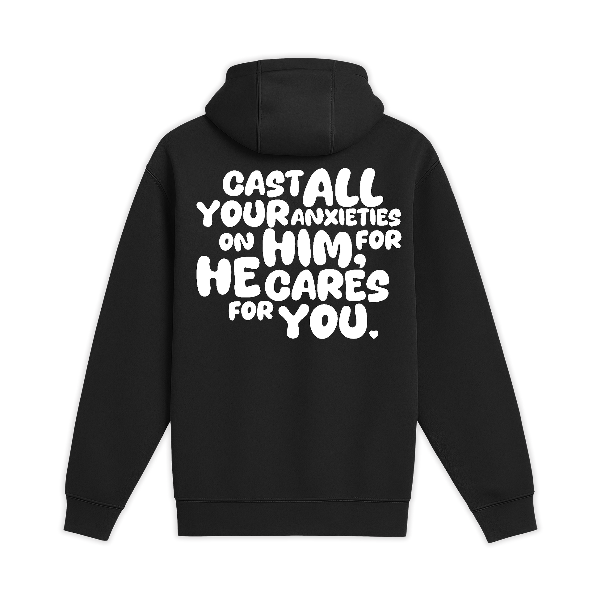 Unisex Medium Black Pullover Hooded Sweatshirt