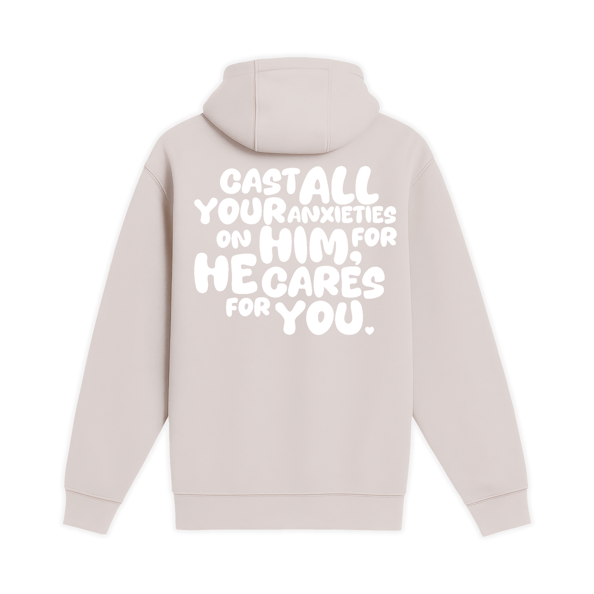 Unisex Medium Light Pink Pullover Hooded Sweatshirt