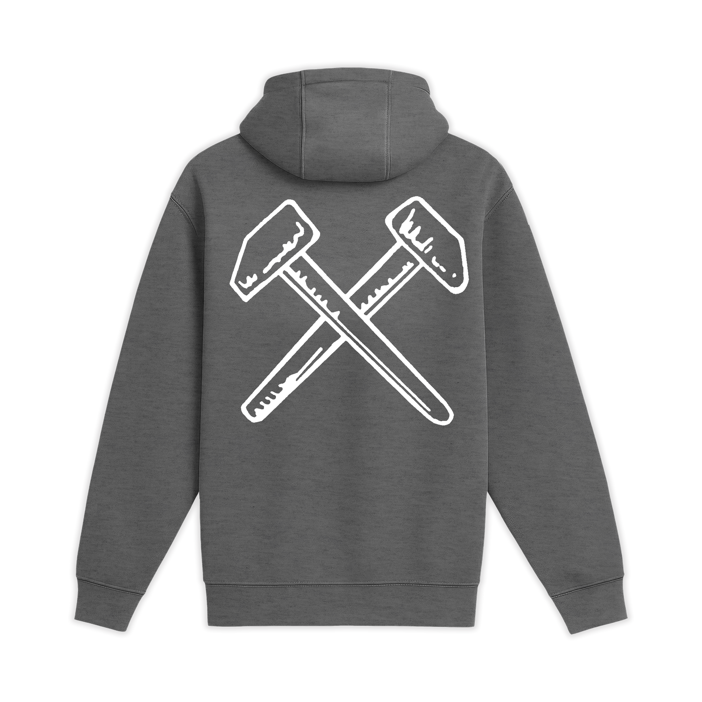 Unisex Medium Charcoal Heather Pullover Hooded Sweatshirt