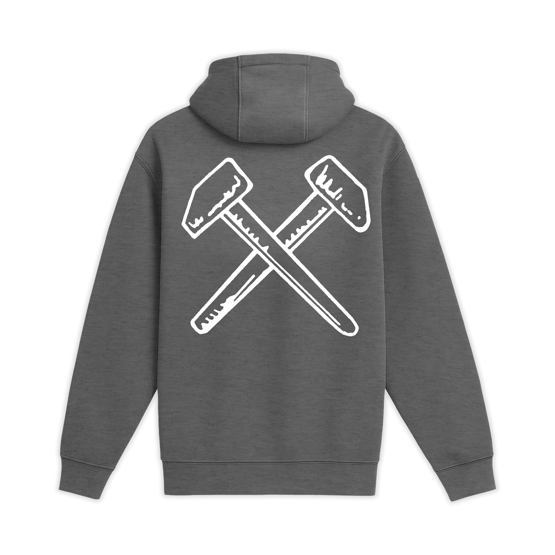 Unisex Medium Charcoal Heather Pullover Hooded Sweatshirt
