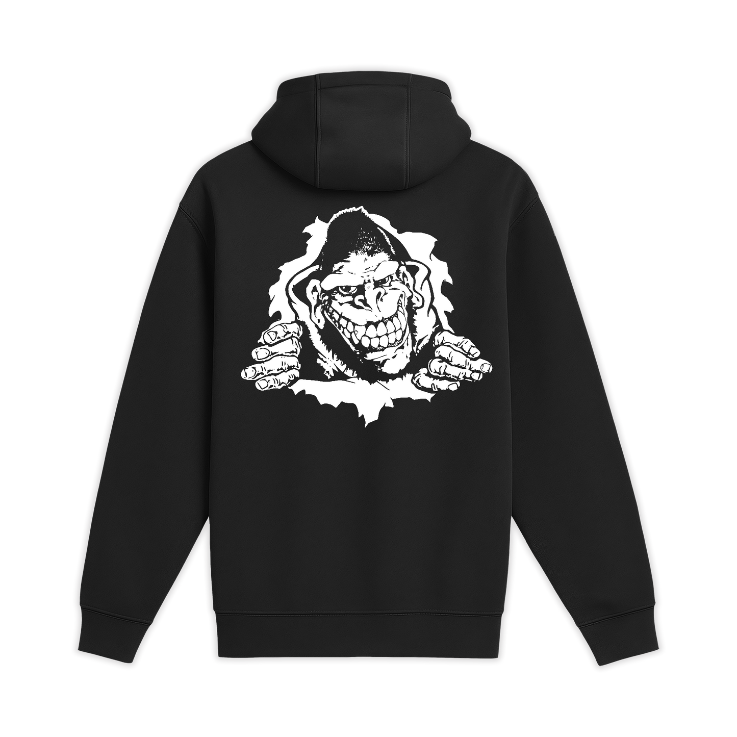 Unisex Medium Black Pullover Hooded Sweatshirt