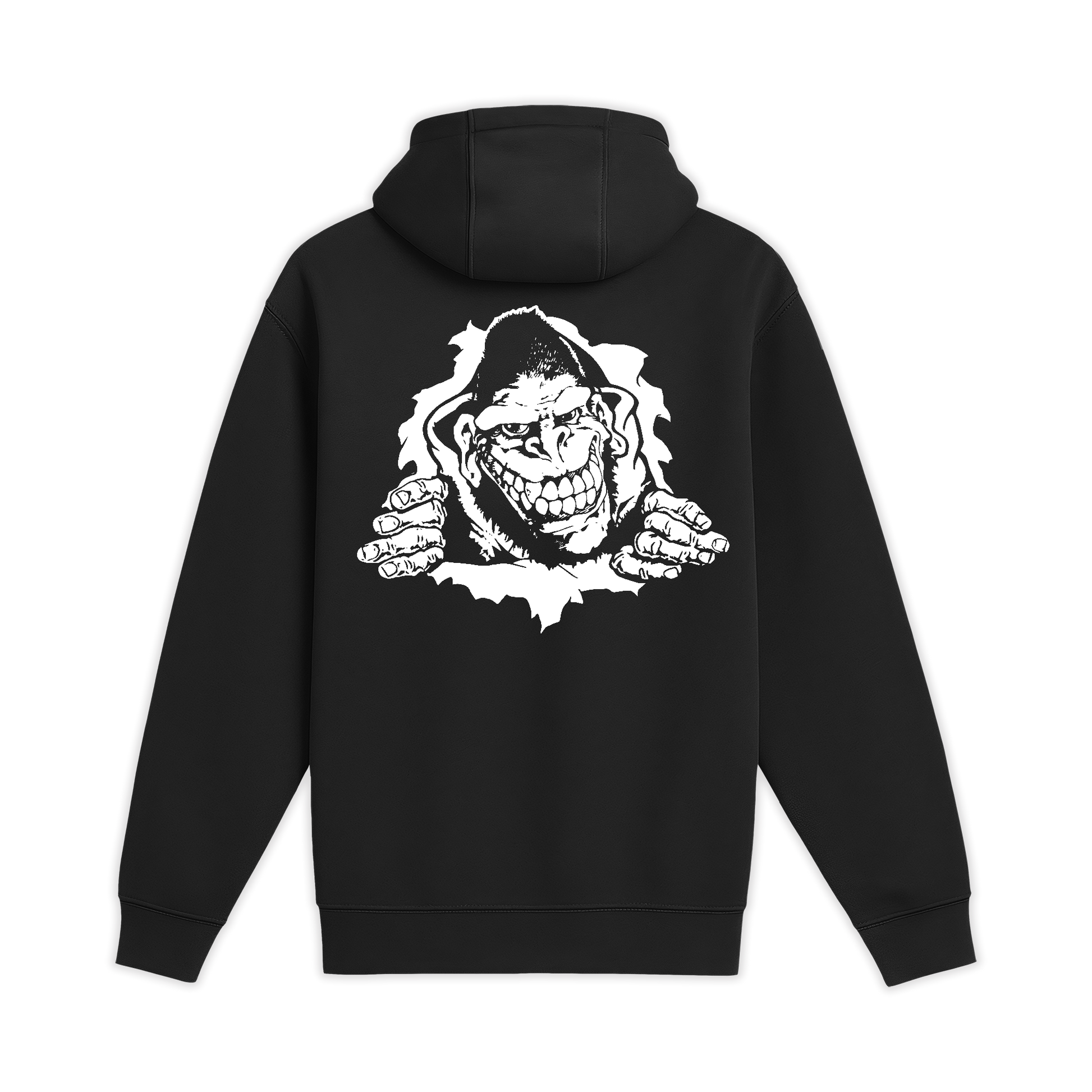 Unisex Medium Black Pullover Hooded Sweatshirt
