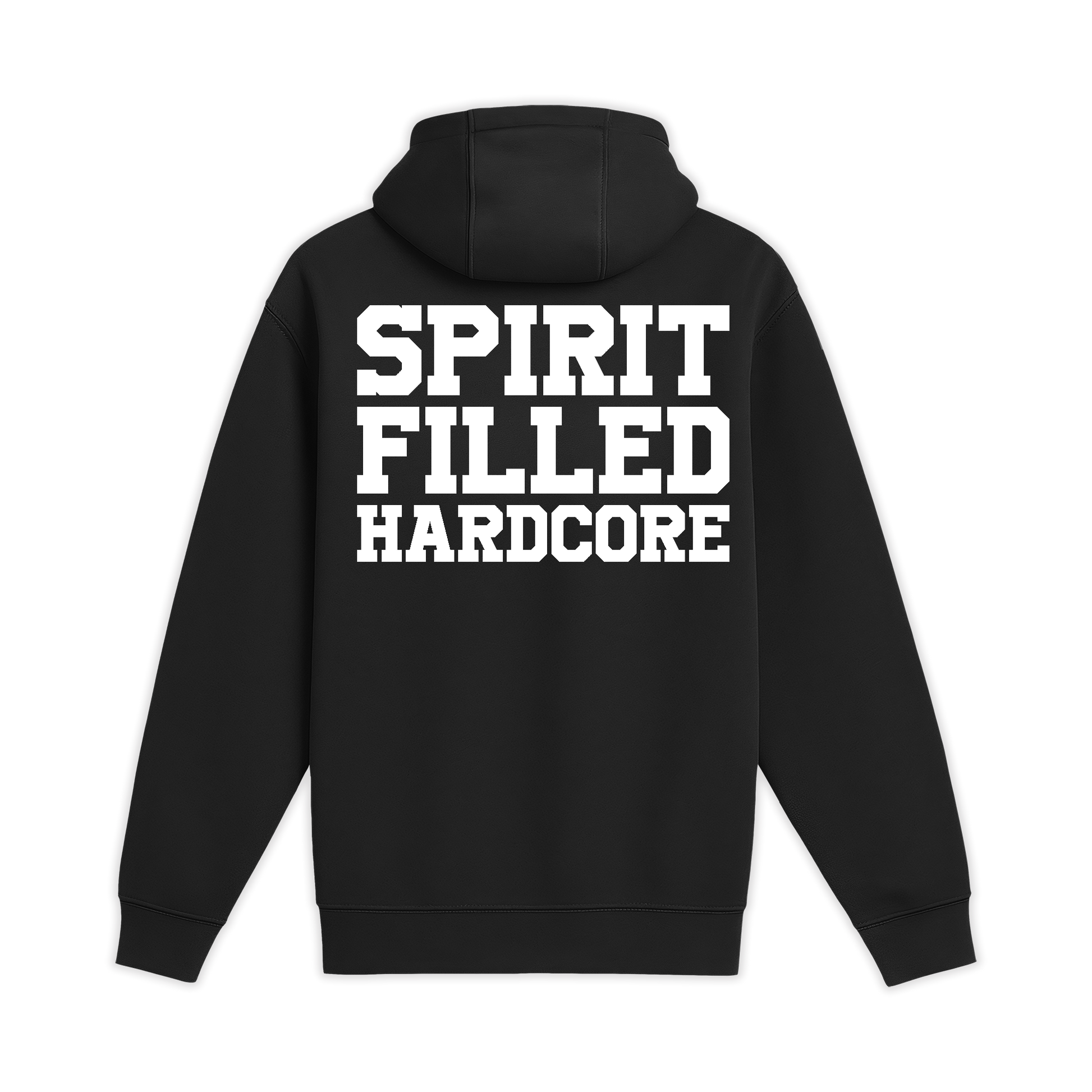 Unisex Medium Black Pullover Hooded Sweatshirt